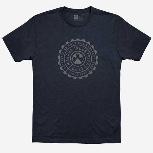 Magpul Mag1202-411-S Manufacturing T-Shirt Navy Heather Small Short Sleeve