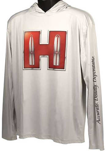 Hornady Solar Hoodie White W/Red Logo 3Xl Long Sleeve Pull Over