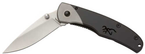 Browning Mountain Ti2 Small 2" 7Cr17MoV Stainless Steel Drop Point Black/Gray Handle Folder