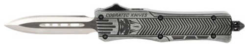 Cobra Tec Knives CTK-1 Small 2.75" D2 Steel Dagger Point Aluminum Alloy Stonewash Handle