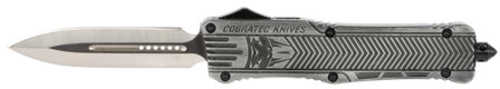 Cobra Tec Knives CTK-1 Large 3.75" D2 Steel Dagger Point Aluminum Alloy Stonewash Handle