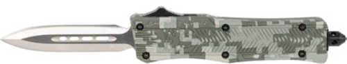 Cobra Tec Knives CTK-1 Small 2.75" D2 Steel Dagger Point Aluminum Alloy Winter Digi Camo Handle