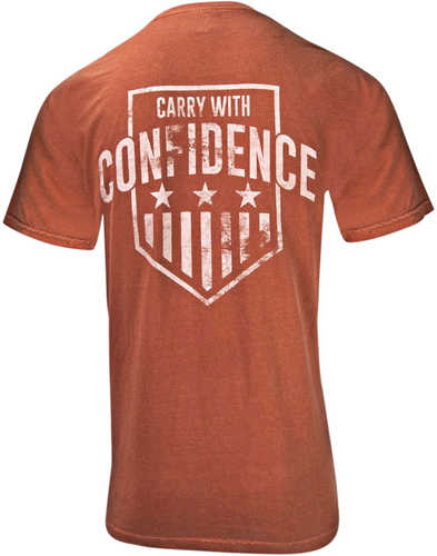 Glock Carry With Confidence Rust Orange Small Short Sleeve Shirt