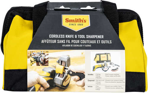 Smiths Products 50969 Knife & Tool Sharpener Cordless Fine Medium Coarse Ceramic Gray/Yellow