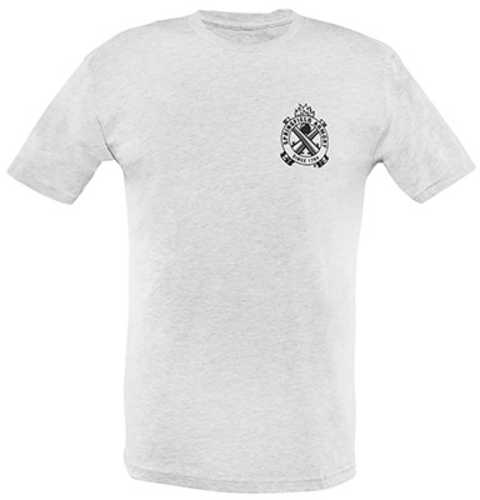 Springfield Armory Logo Crest Distressed Mens T-Shirt Heather Gray Large Short Sleeve