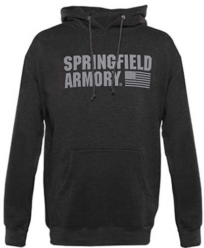 Springfield Armory Flag Logo Mens Sweatshirt Charcoal Gray Medium Long Sleeve