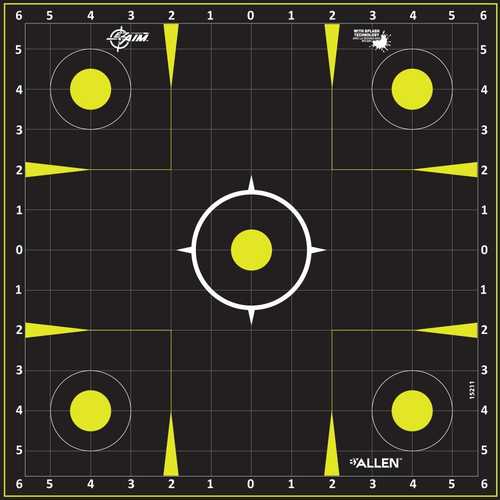 Allen EZ-Aim Non-Adhesive Splash Targe 12X12" Sight In 12Pk