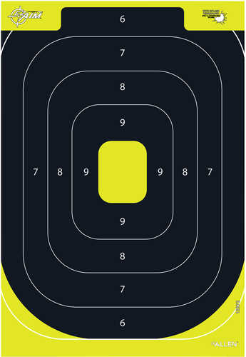 Click to see larger image. Allen 15372 EZ-Aim Splash IPSC Silhouette Non-Adhesive Paper Target 12.50" W X 18.25" H 8 Per Pkg