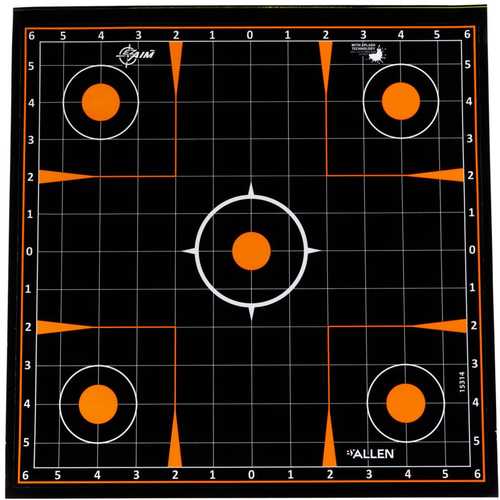 Click to see larger image. Allen EZ AIM Adhesive Sight-In 12x12" 5 Pack 15314