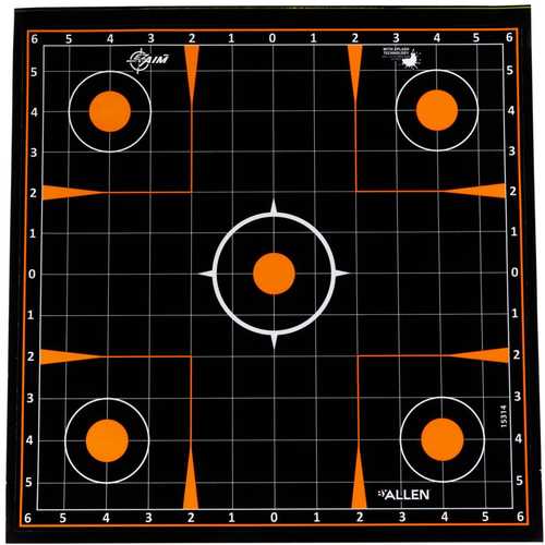 Allen EZ AIM Adhesive Sight-In 12x12" 5 Pack 15314