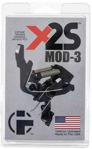 Hiperfire X2s Mod-3 AR Platform Black Nitride Two-stage Flat Trigger 3.50-4.50 Lbs