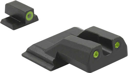Meprolight USA Hyper-Bright Day/Night Tritium Sights S&W M&P Shield Fixed Green Black Frame