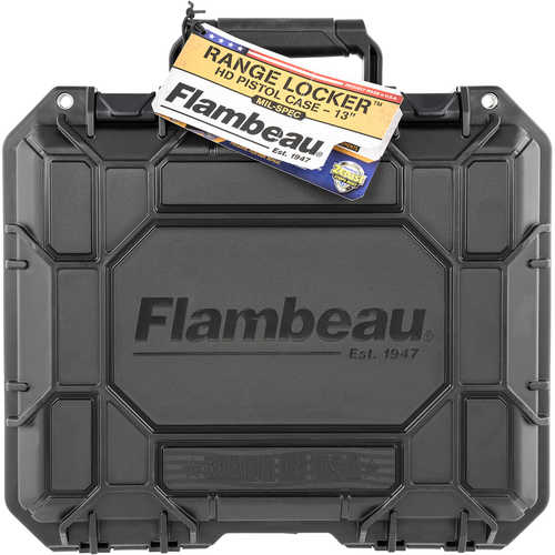 Flambeau Range Locker HD Pistol Case Black Full Size Handgun Or Multiple Compact Handguns Polymer 13"