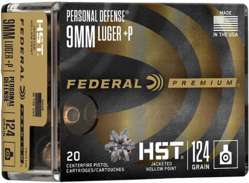 9mm Luger 20 Rounds Ammunition Federal Cartridge 124 Grain Hollow Point