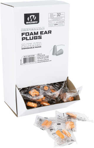 Walkers Foam Ear Plugs Orange Adult 200 Per Box