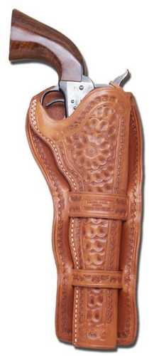 Cimarron Cheyenne Double Loop Floral Carved Holster 5 1/2" Right Hand