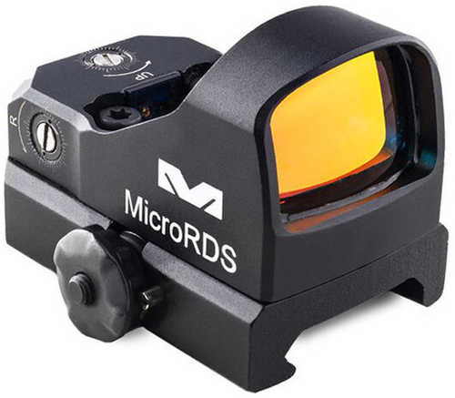 Meprolight MicroRDS Red Dot Sight With Picatinny Rail Quick Detach Adapter and Backup Sights Black