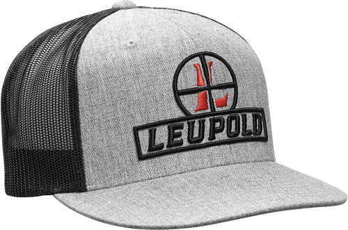 <span style="font-weight:bolder; ">Leupold</span> Reticle Flatbill Hat Heather Gray/Black OSFA