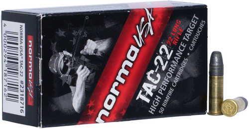 22 Long Rifle 50 Rounds Ammunition Norma 40 Grain Lead