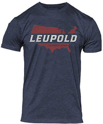Leupold 180439 American Original T-Shirt Navy Heather 2Xl Short Sleeve