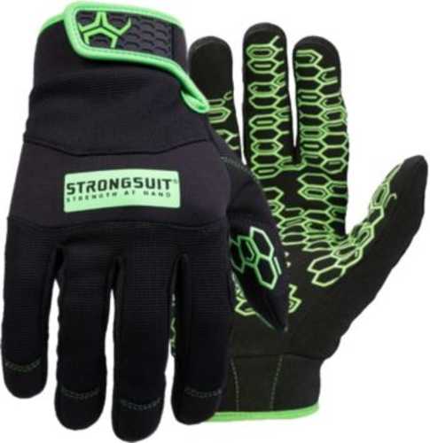 STRONGSUIT Grasper Gloves Black /Green Large Anti-Slip
