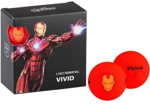 Volvik Marvel Golf Balls 4pk-Iron Man