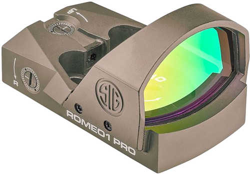 Click to see larger image. Sig Sauer Electro-Optics Romeo1Pro Handgun 1X30mm 3 MOA Red Dot Flat Dark Earth
