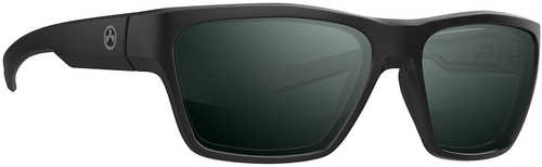 Magpul Pivot Eyewear Anti-Reflective, Polarized Polycarbonate Gray Green Lens With Black Wraparound F