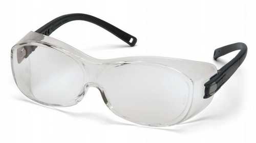 Pyramex Ots Safety Glasses Black Frame Clear Lens