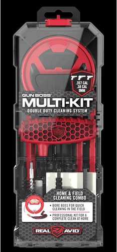 Real Avid Gun Boss Multi-Kit Home and Field Double Duty Professional Gun Cleaning Fits .22 Cal Rifle