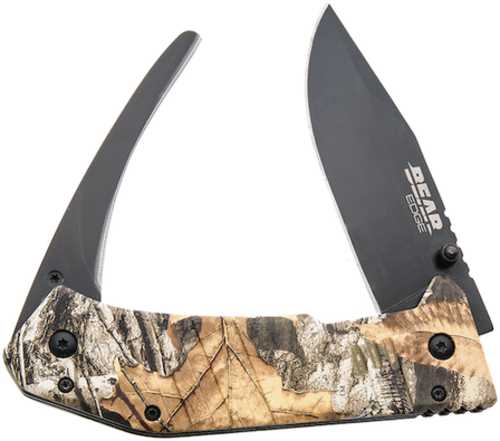 Bear & Son 5" Double Gut & Skinner Black Blade Realtree Ed