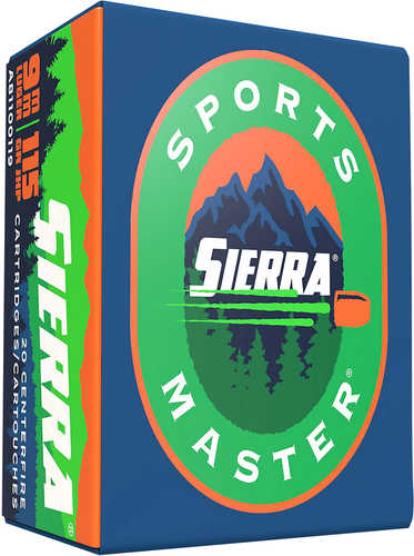 Sierra Outdoor Master <span style="font-weight:bolder; ">9mm</span> Luger 124 gr JHP Sport Subsonic Ammo 20 Round Box