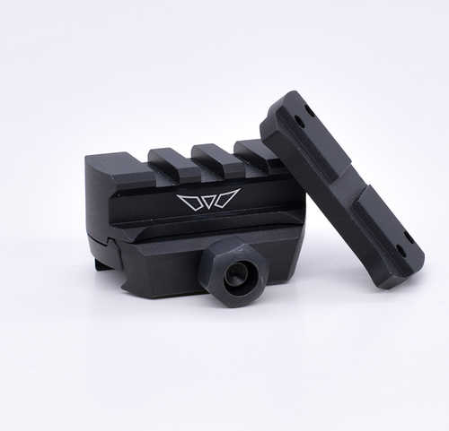 Warne 6102M Red Dot Riser Picatinny Black Anodized MSR .805"/.985" Mount Height Rail