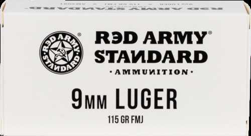 9mm Luger 50 Rounds Ammunition Century Arms 115 Grain Full Metal Jacket
