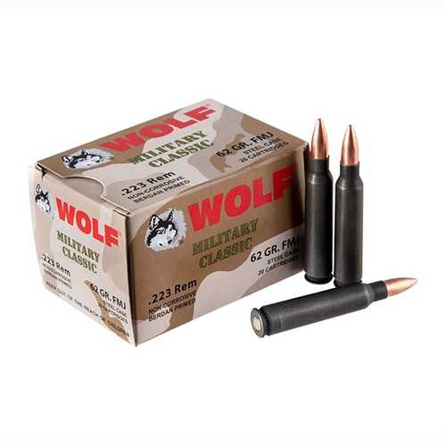 223 Remington 20 Rounds Ammunition Wolf Performance Ammo 62 Grain FMJ