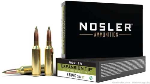 6.5 <span style="font-weight:bolder; ">PRC</span> 20 Rounds Ammunition Nosler 120 Grain E-TIP