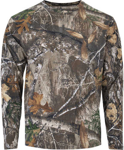 Habit <span style="font-weight:bolder; ">Bear</span> Cave Camo Tee Long Sleeve Realtree Edge Large