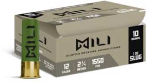 12 Gauge 2 3/4" 10 Rounds Ammunition Mili oz Lead #Sabot Slug