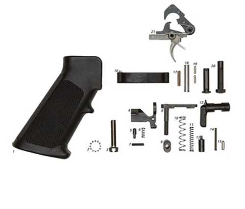 Alg Defense Complete AR15/M4 Mil-Spec Lower Parts Kit with ACT Trigger (With Grip)