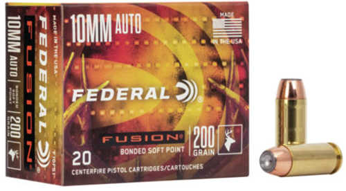 10mm 20 Rounds Ammunition Federal Cartridge 200 Grain Soft Point