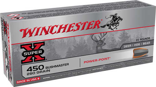 450 Bushmaster 20 Rounds Ammunition Winchester 260 Grain Soft Point