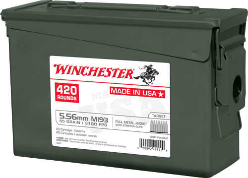 5.56mm Nato 420 Rounds Ammunition Winchester 55 Grain FMJ