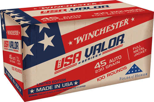 45 ACP 100 Rounds Ammunition <span style="font-weight:bolder; ">Winchester</span> 230 Grain FMJ