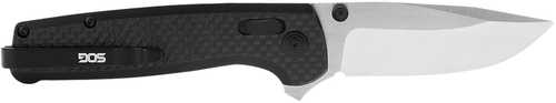 S.O.G Terminus XR 2.95" Folding Plain Clip Point Satin CPM S35VN SS Blade/Black G10/Carbon Fiber Handle