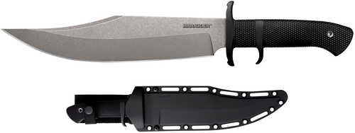 Cold Steel Marauder 9" Fixed Bowie Plain Stone Washed AUS-8A SS Blade/Black Kray-Ex Handle Includes Sheath