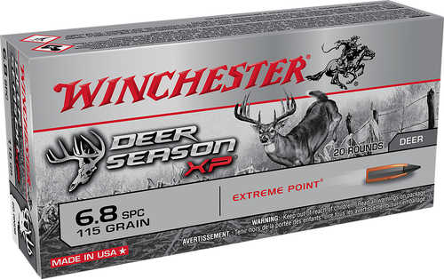 6.8mm SPC 20 Rounds Ammunition Winchester 115 Grain Ballistic Tip