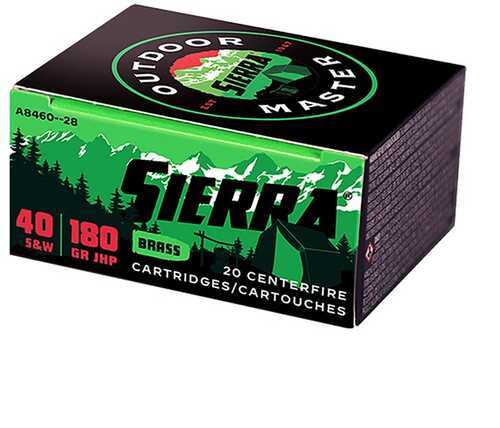 40 S&W 20 Rounds Ammunition Sierra 180 Grain Jacketed Hollow Point