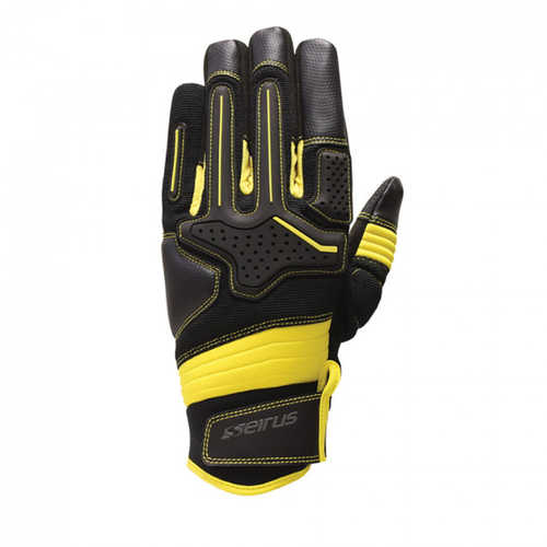 Seirus Innovation Workman Dakota <span style="font-weight:bolder; ">Glove</span> Mens Black/Yellow 2XL