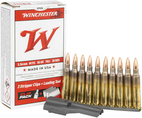 5.56mm Nato 55 Grain FMJ 30 Rounds Winchester Ammunition