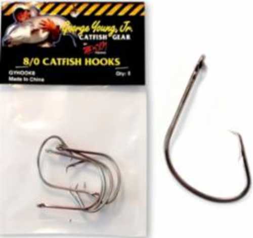 B&M George Young Signature Catfish Hook Black Ni Offset 8/0 Model: GYHOOK8